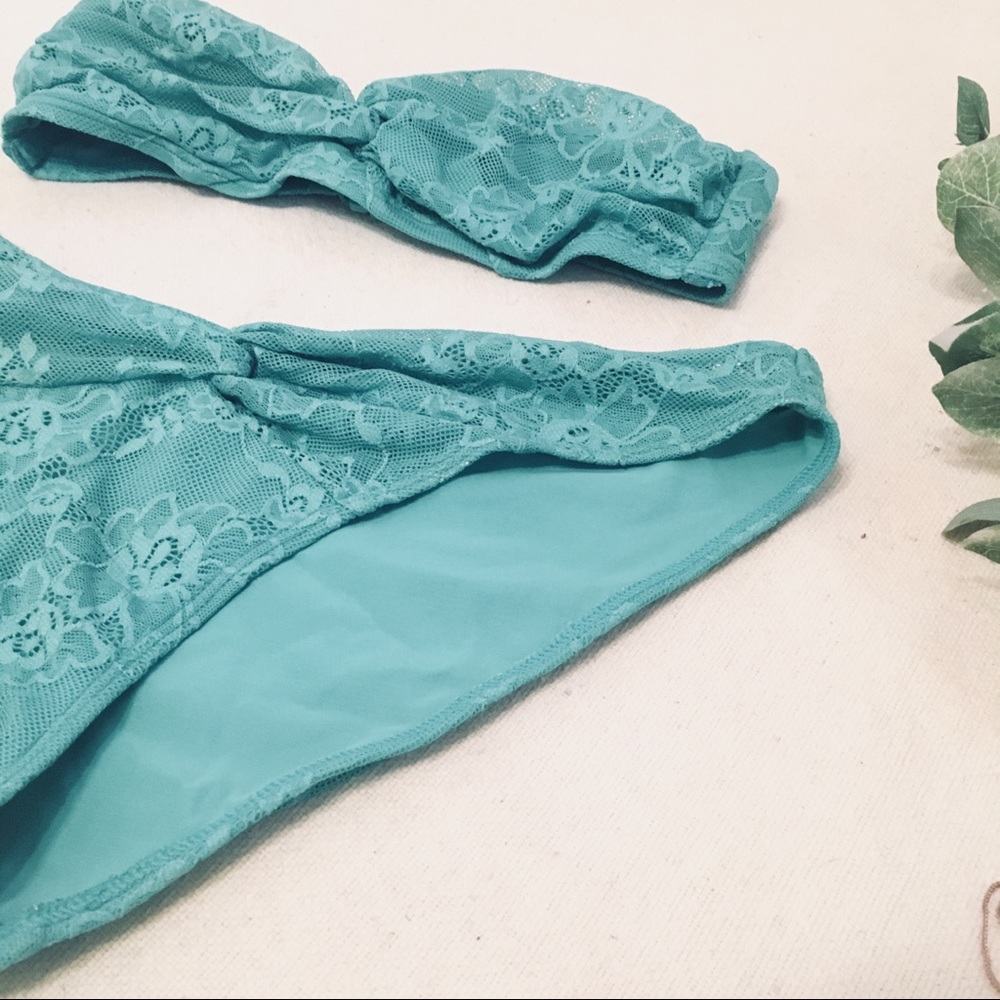 🍁CLOSET CLEANOUT🍁 🌿 Teal Lace Bikini Set